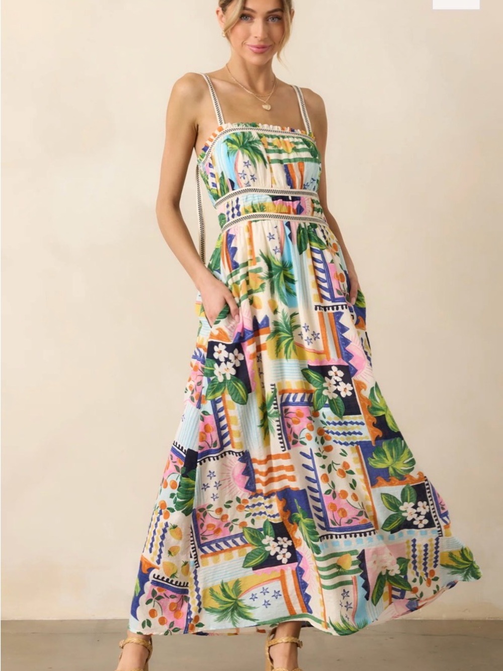 Illa Illa In the Sand Sky Blu Tropical Maxi 🌴